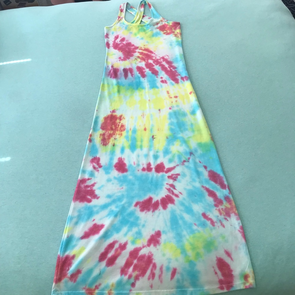 The dye dress woman’s small- snugged fit long